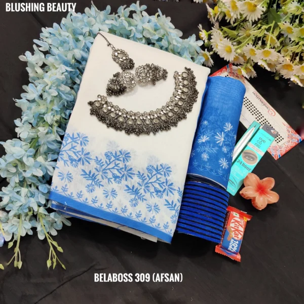 White Saree Package – Belaboss 309
