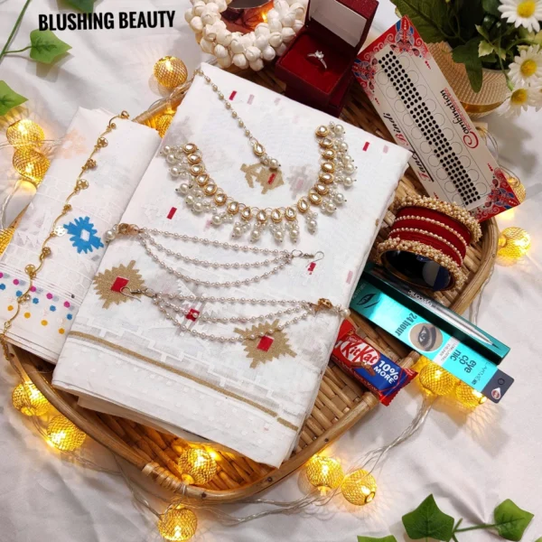 White Saree Package - Protishruti 09