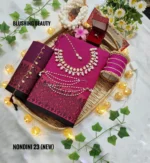 Magenta Colour Cotton Saree Package – Nondini 23 (new)