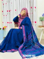 Navy Blue Colour Cotton Saree Package – Nondini 102 (new) - Image 2