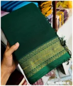 Green Colour Cotton Saree Package – nondini 10 (new) - Image 2