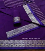 Purple Colour Cotton Saree Package – Nondini 07 (new) - Image 2