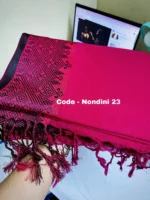 Magenta Colour Cotton Saree Package – Nondini 23 (new) - Image 4
