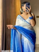 White Colour Saree - Belaboss 309 - Image 2