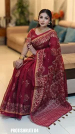 Maroon Colour Saree – Protishruti 04