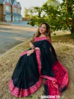 Black Cotton Saree – Suhashini 201