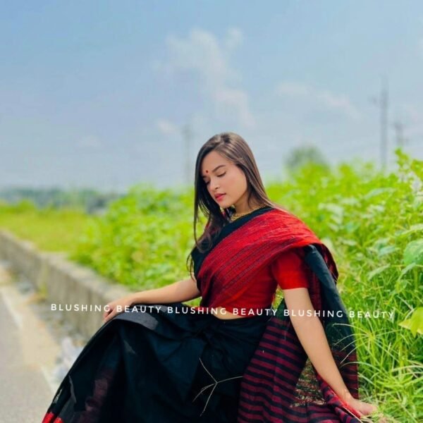 Black Cotton Saree