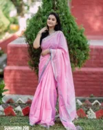 Pink Cotton Saree Package – Suhashini 208 - Image 4