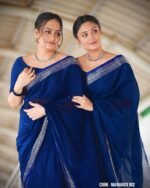 Blue cotton saree – Mayaboti