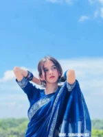 Blue cotton saree – Suhashini 102 - Image 3