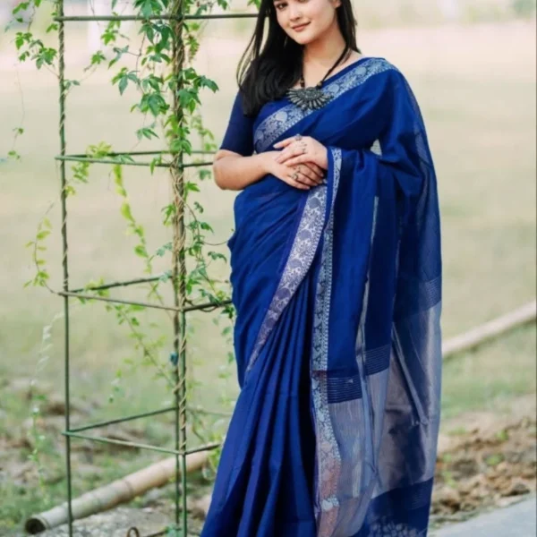 Blue cotton saree – Suhashini 102