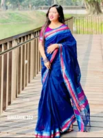 Blue Cotton Saree Package – Suhashini 202 - Image 2