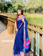 Blue Cotton Saree Package – Suhashini 202 - Image 4