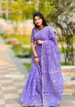 Lavender Colour Saree – Protishruti 11 - Image 3