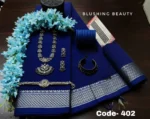 Blue cotton saree Package – Mayaboti 402