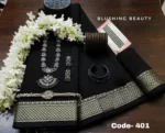 Black cotton saree Package – Mayaboti 401