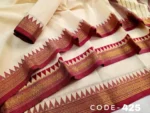 Off-White Cotton Saree Package – Mayaboti 409 - Image 2