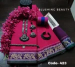 Magenta Cotton Saree Package – Mayaboti 423