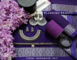 2607- Purple Cotton Saree Package – Suhashini