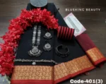 Black cotton saree Package – Mayaboti 401(3)