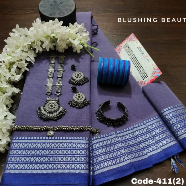 Lavender Cotton Saree Package – Mayaboti 411(2)