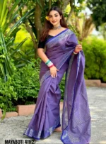 Lavender Cotton Saree Package – Mayaboti 411(2) - Image 3
