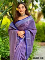Lavender Cotton Saree – Mayaboti - Image 3
