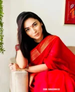 Red Cotton Saree – Suhashini 03 - Image 3